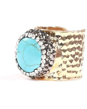 Eye Candy LA Cuff Ring - White