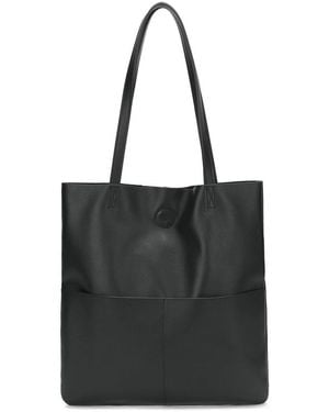 Tiffany & Fred Paris Everyday Pebble Leather Tote - Black