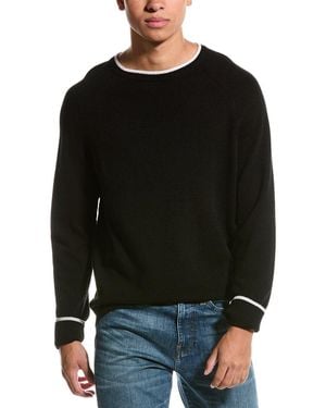 Magaschoni Tipped Cashmere Crewneck Sweater - Black