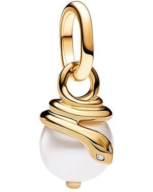 PANDORA Me 14K Plated Snake Pearlescent Mini Dangle Charm - Metallic
