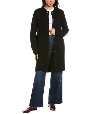 Vince Easy Wool-Blend Car Coat - Black