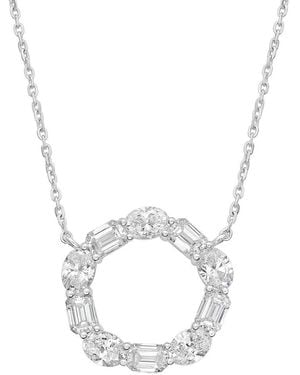 Diana M. Jewels Diana M. 14K 3.17 Ct. Tw. Lab-Grown Diamond Pendant Necklace - Metallic