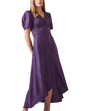 LK Bennett Bryony Silk-Blend Flippy Dress - Purple