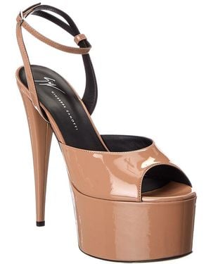 Giuseppe Zanotti Khalifa 90 Patent Platform Sandal - Black