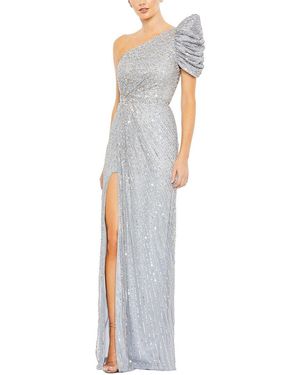 Mac Duggal Column Gown - White