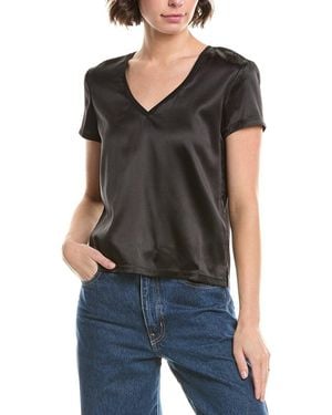 ATM Stretch Silk-Blend Top - Black