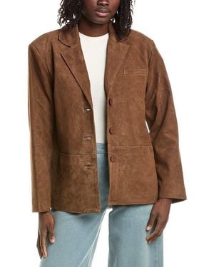 Lamarque Suede Blazer - Brown