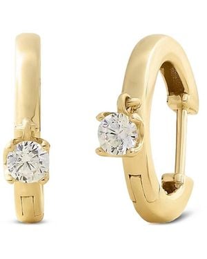 MaxColor Huggie 0.28 Ct. Tw. Lab-Grown Diamond 14K Earrings - Metallic