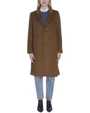 Cole Haan Slick Wool-Blend Coat - Natural