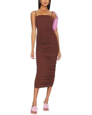 OW Collection Ezra Midi Dress - Red