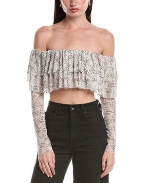 AFRM Alma Ruffle Top - Gray