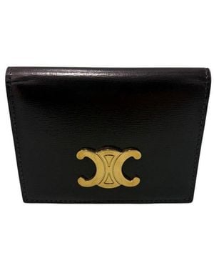 Celine Others Triomphe Card Case (Authentic Pre-Loved) - Black