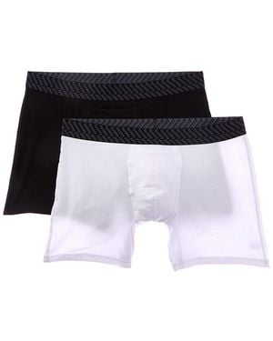Tommy John 2Pk Cotton Basics Boxer Brief - Black