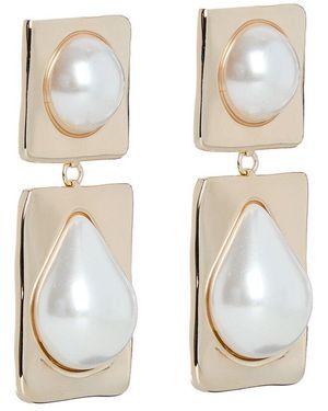 retroféte Dangle Earrings - White