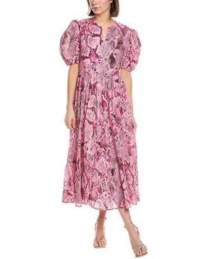 Jude Connally Jordana Cotton Voile Tiered Maxi Dress - Pink