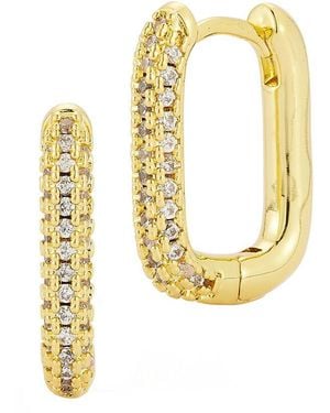 Glaze Jewelry 18k Plated Cz Earrings - Metallic