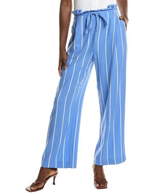 NVLT Linen-Blend Pant - Blue