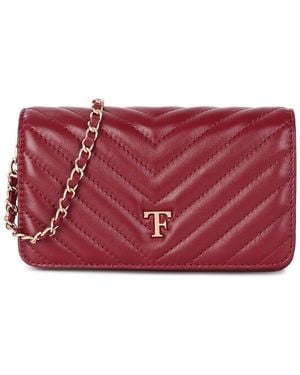 Tiffany & Fred Paris Mini Quilted Leather Flap Bag - Red
