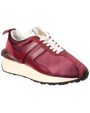 Lanvin Satin & Leather Trainer - Pink