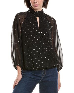 Vince Camuto Mock Neck Top - Black
