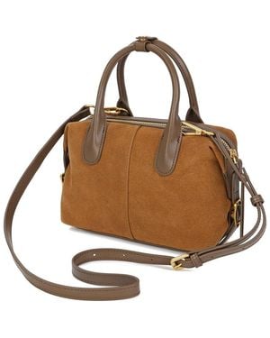 Tiffany & Fred Paris Soft Suede Mini Satchel - Brown