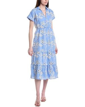 Sam Edelman Embroidered Shirtdress - Blue