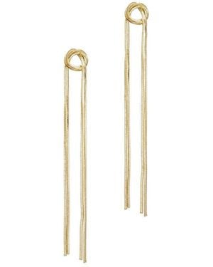 Adornia 14K Plated Slinky Rope Chain Sweeper Earrings - White