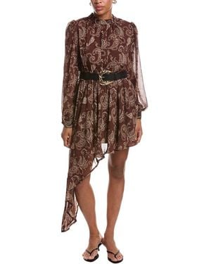 Estellina Printed Midi Dress - Brown