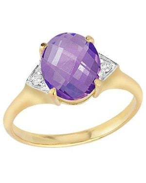 Reiss 14K 5.40 Ct. Tw. Diamond & Amethyst Cocktail Ring - Pink