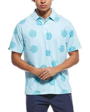 Callaway Apparel Bunker Floral Print Polo Shirt - Blue