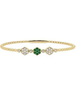 Sabrina Designs 14K 0.48 Ct. Tw. Diamond & Emerald Stackable Bangle - White