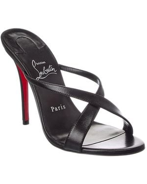 Christian Louboutin Mulazee Cross 100 Leather Sandal - Metallic