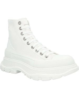 McQueen Canvas Tread Slick Boot, Never Worn (Authentic Pre- Loved) - White