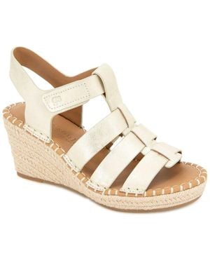 Gentle Souls Caplelin Leather Espadrille - Metallic