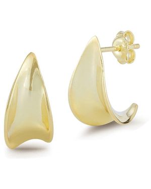 Chloe and Madison Jewellery 14k Over Silver Concave Earrings - Metallic