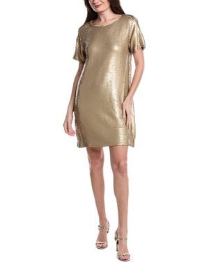 Kenneth Cole Sequin Shirt Dress - Natural