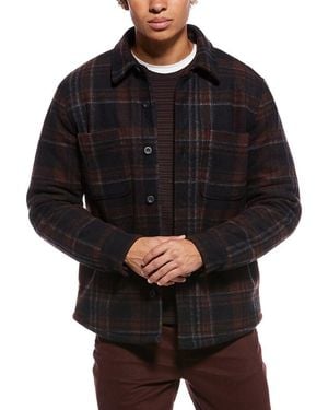 Vince Plaid Shirt Jacket - Black