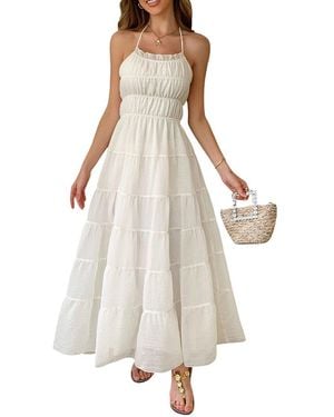 Adelin May Midi Dress - White