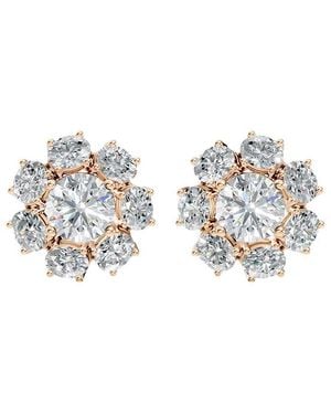 Lab Grown Diamonds 14K Rose 8.45 Ct. Tw. Lab-Grown Diamond Earrings - White