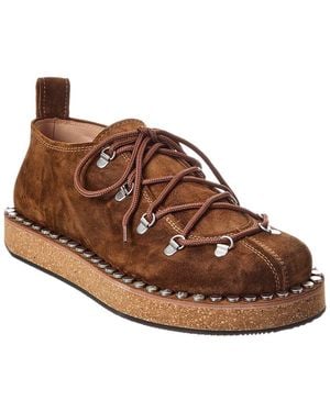 Loewe Rio Lace-Up Suede Trainer - Brown