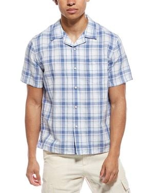 Vince Cabana Linen-Blend Shirt - Blue