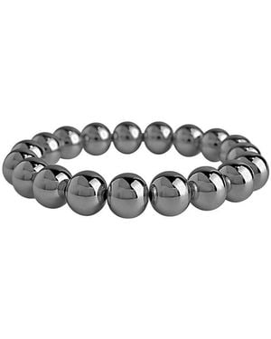 Sterling Forever Beaded Stretch Bracelet - White