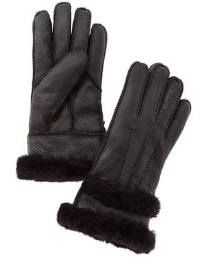 Surell Accessories Shearling Gloves - Black