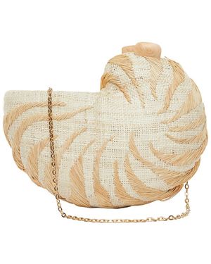 Poolside The Anna Straw Clutch - Natural
