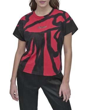 DKNY Crewneck Knit Top - Red
