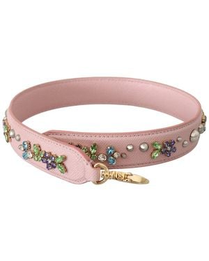 Dolce & Gabbana Leather Bag Strap - Pink