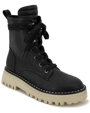 Kenneth Cole Radell Lace Up Leather Bootie - Black