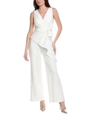 Adrianna Papell Surplice Jumpsuit - White