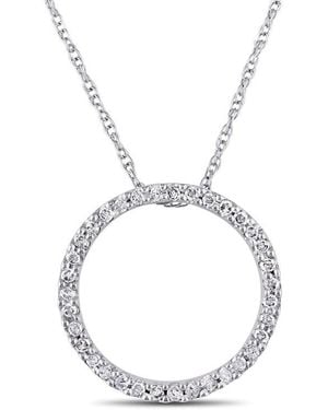 Rina Limor 10k 0.24 Ct. Tw. Diamond Necklace - Metallic