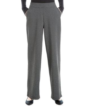 Max Studio Double Knit Easy Leg Trouser - Gray
